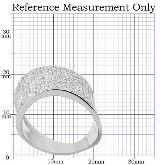 TS027 - Rhodium 925 Sterling Silver Ring with AAA Grade CZ  in Clear Alamode