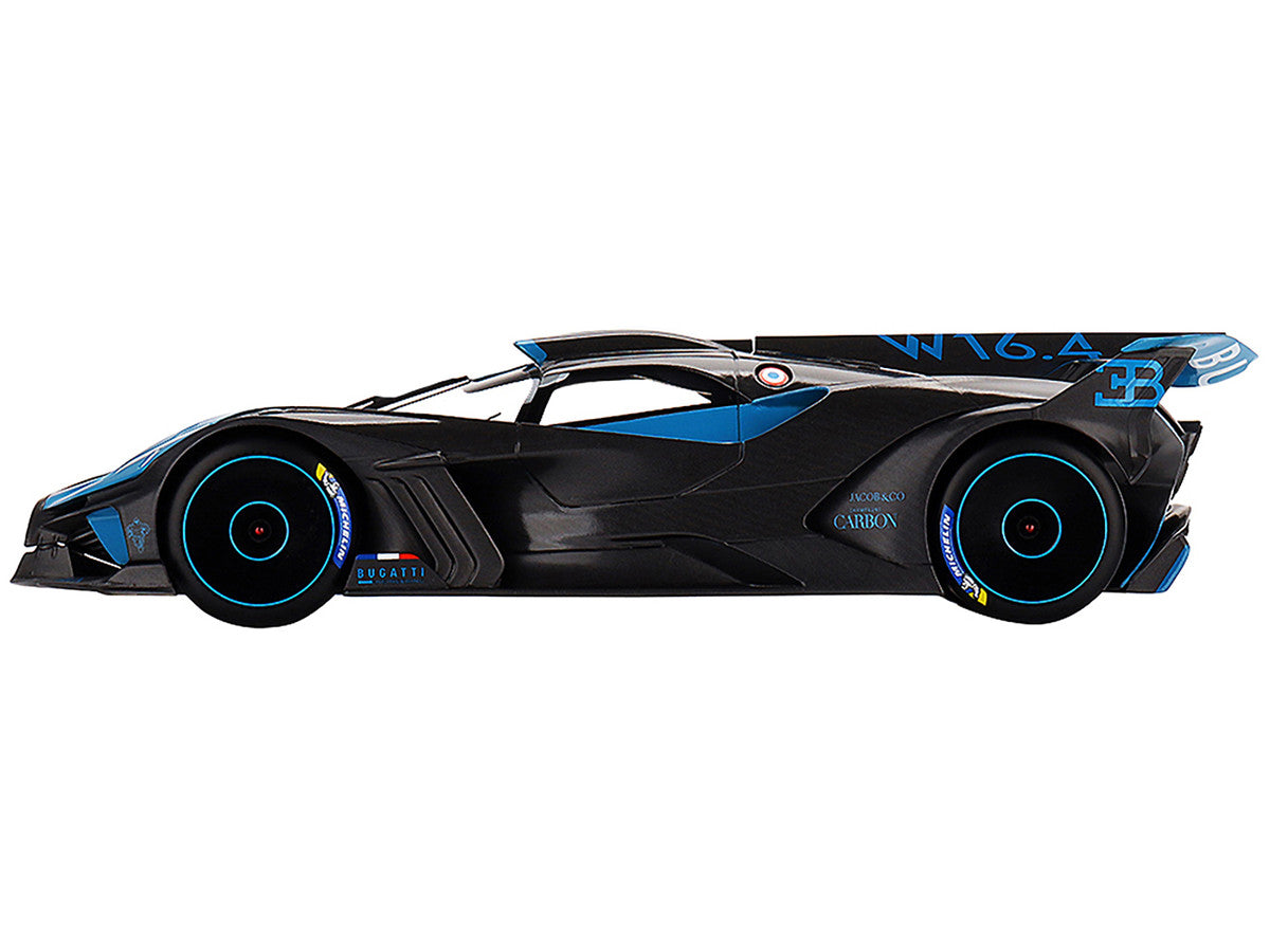 Bugatti Bolide Presentation Version Blue and Black 1/18 Model Car by Top Speed-2