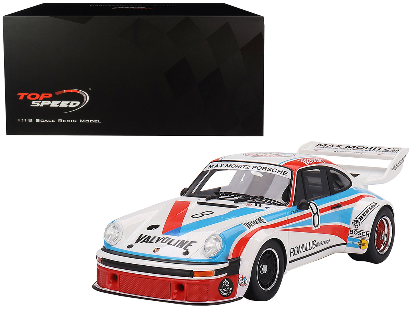 Porsche 934/5 #8 Jurgen Barth - Edgar Doren "Max Moritz Team - Nurburgring 1000 Kilometres" (1977) 1/18 Model Car by Top Speed