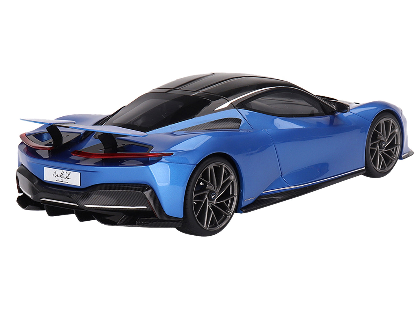 2019 Automobili Pininfarina Battista Iconica Blue Metallic with Black Top "World Premiere" 1/18 Model Car by Top Speed