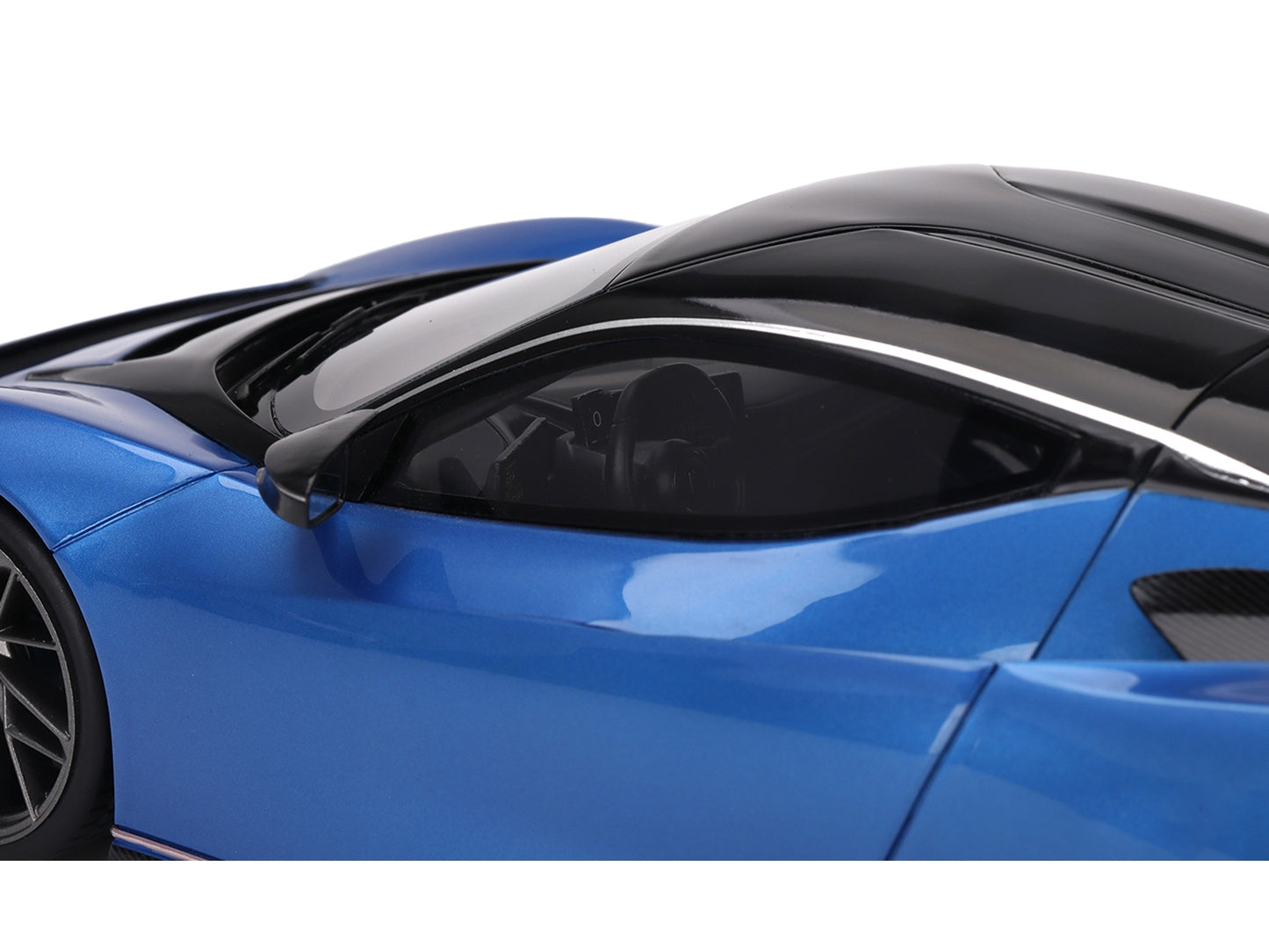 2019 Automobili Pininfarina Battista Iconica Blue Metallic with Black Top "World Premiere" 1/18 Model Car by Top Speed