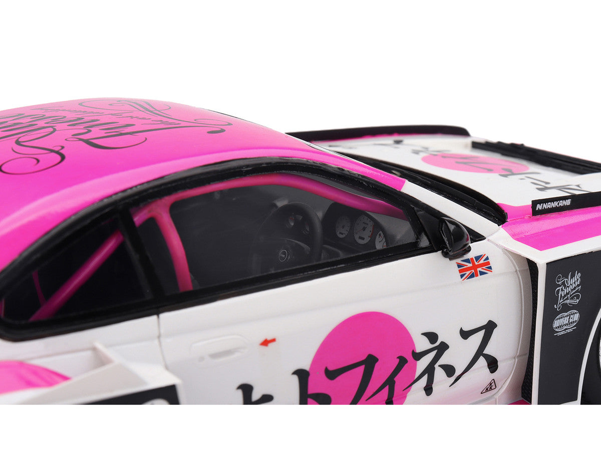 Nissan "LB-Super Silhouette" S15 SILVIA RHD (Right Hand Drive) #99 "Auto Finesse - SEMA 2023" White and Pink 1/18 Model Car by Top Speed-3