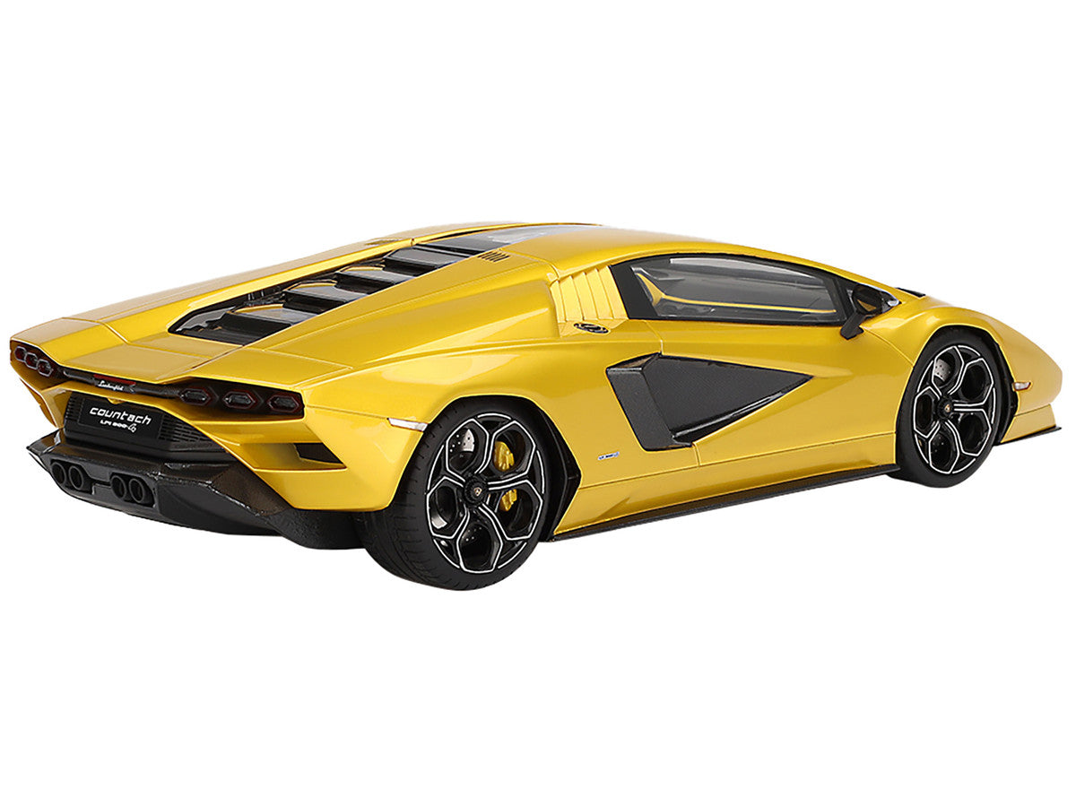 Lamborghini Countach LPI 800-4 New Giallo Orion Gold Metallic 1/18 Model Car by Top Speed-1