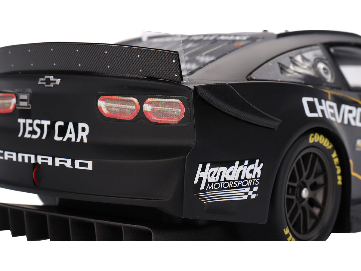 Chevrolet Camaro ZL1 #24 "Hendrick Motorsports Test Car" Matt Black with Graphics 1/18 Model Car by Top Speed-3
