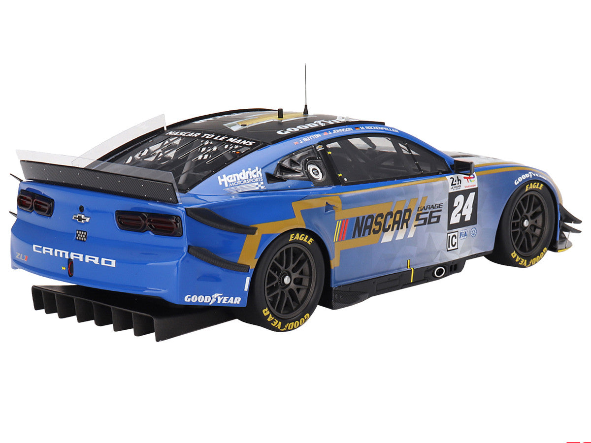 Chevrolet Camaro ZL1 #24 Jenson Button - Jimmie Johnson - Mike Rockenfeller "Hendrick Motorsports - NASCAR Next Gen Garage 56" Innovative "24 Hours of Le Mans" (2023) 1/18 Model Car by Top Speed-1
