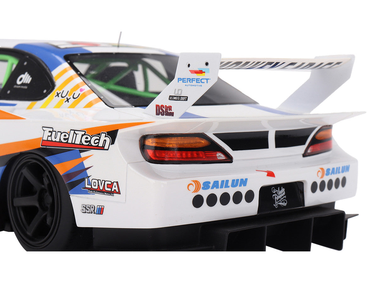Nissan LB-Super Silhouette S15 SILVIA #555 Yukio Fausto "Formula Drift Japan" (2023) 1/18 Model Car by Top Speed-3