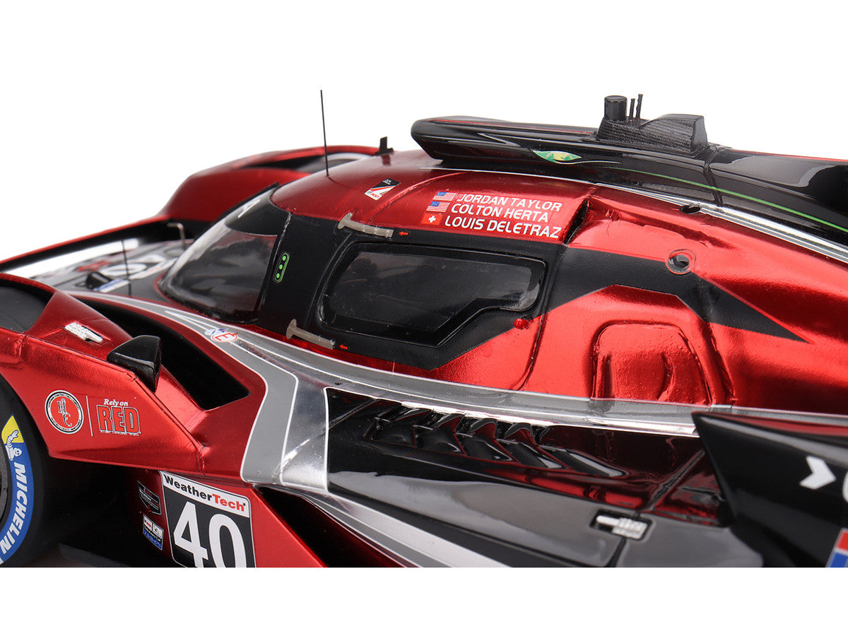 Acura ARX-06 GTP #40 Louis Deletraz - Colton Herta - Jordan Taylor "Wayne Taylor Racing with Andretti" Winner "12 Hours of Sebring" (2024) 1/18 Model Car by Top Speed-3