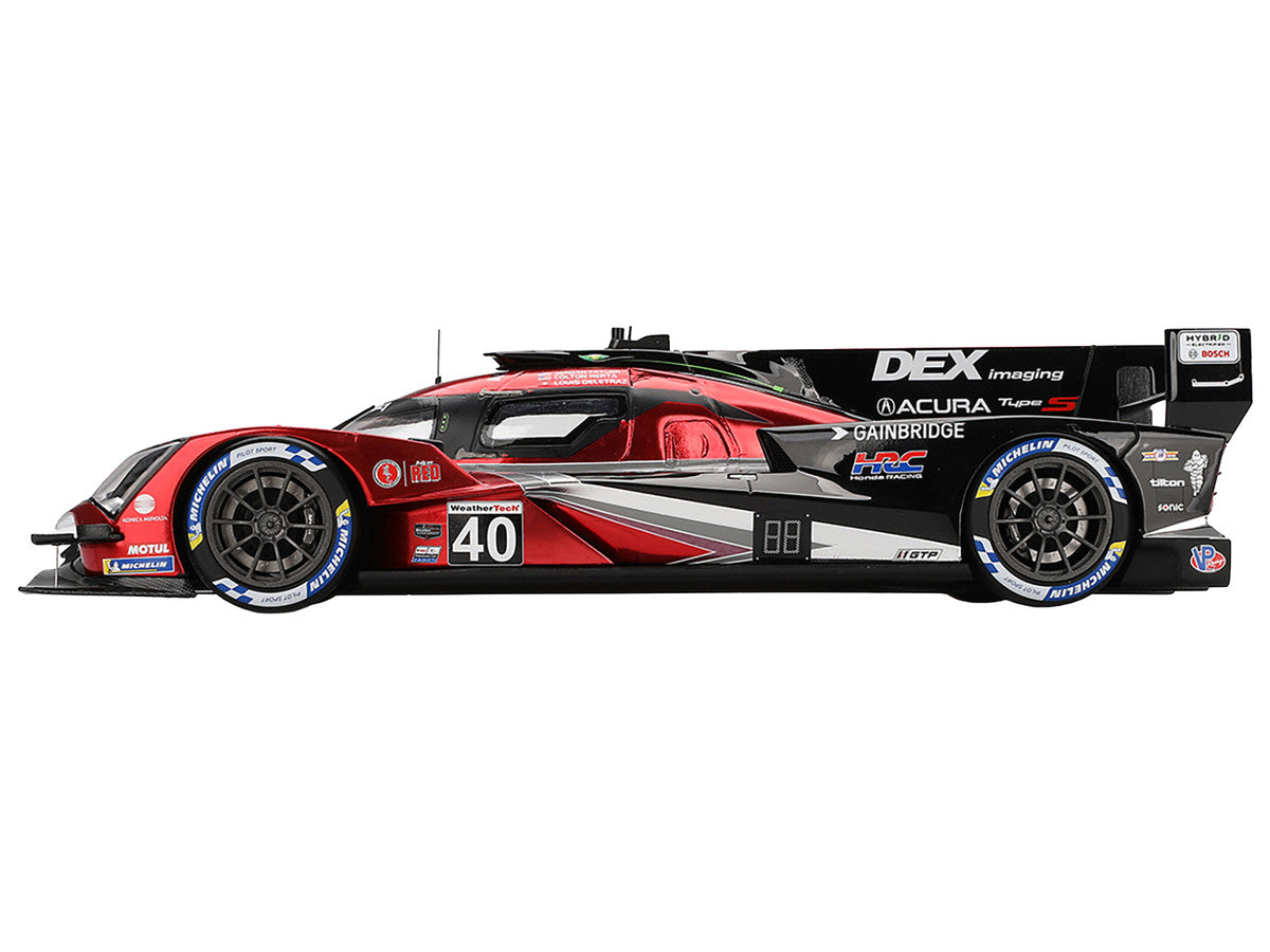 Acura ARX-06 GTP #40 Louis Deletraz - Colton Herta - Jordan Taylor "Wayne Taylor Racing with Andretti" Winner "12 Hours of Sebring" (2024) 1/18 Model Car by Top Speed-0