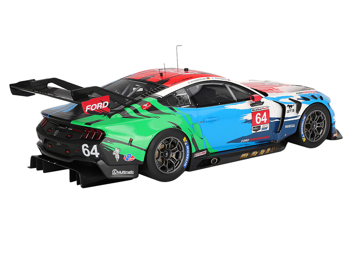 Ford Mustang GT3 #64 Mike Rockenfeller - Harry Tincknell "Ford Multimatic Motorsports" "Motul Course de Monterey - Laguna Seca" (2024) 1/18 Model Car by Top Speed-0