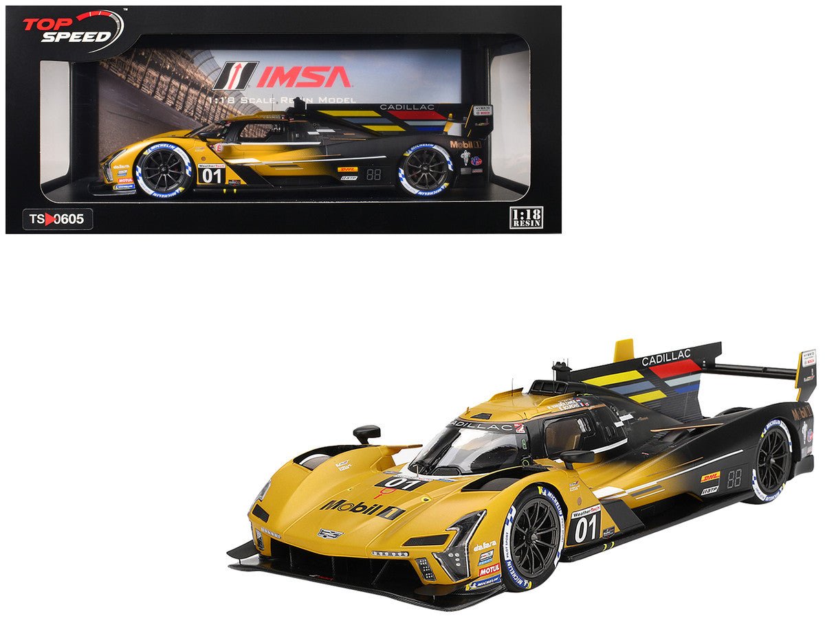 Cadillac V-Series.R #01 Sebastien Bourdais - Scott Dixon - Renger van der Zande "Cadillac Racing" 2nd Place "12 Hours of Sebring" (2024) 1/18 Model Car by Top Speed-4