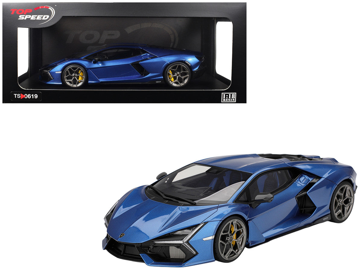 Lamborghini Revuelto Blu Eleos Blue Metallic 1/18 Model Car by Top Speed Top Speed