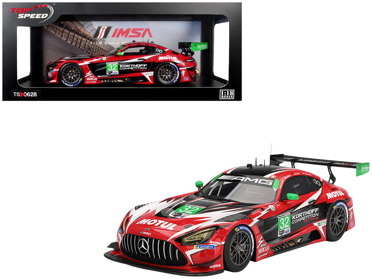 Mercedes-AMG GT3 EVO #32 Maximilian Gotz - Kenton Koch - Seth Lucas - Daniel Morad "Korthoff Competition Motors" IMSA "24 Hours of Daytona" (2025) 1/18 Model Car by Top Speed-4