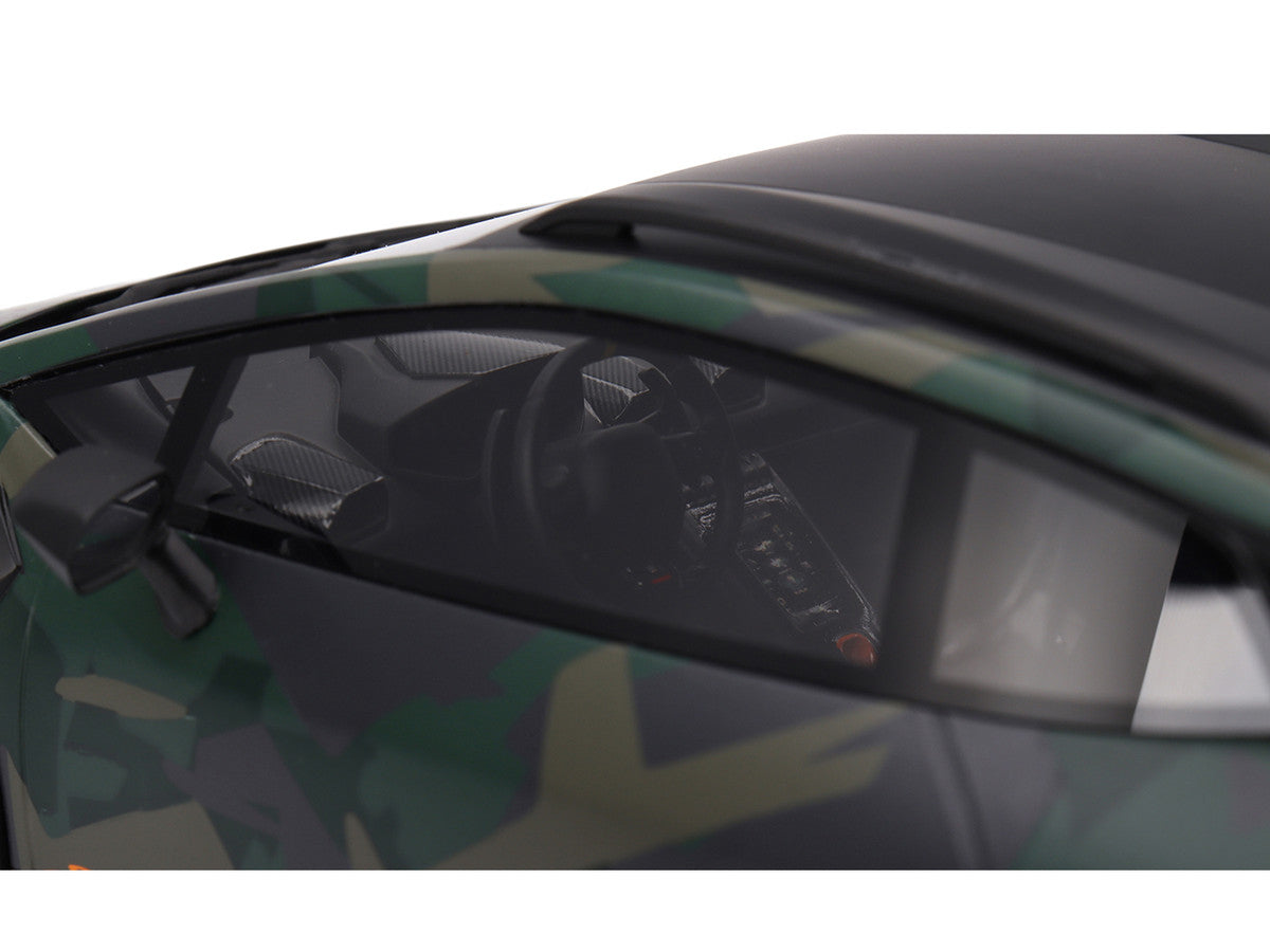 Lamborghini Huracan Sterrato All-Terrain "BOSCO" Green Camouflage 1/18 Model Car by Top Speed Top Speed