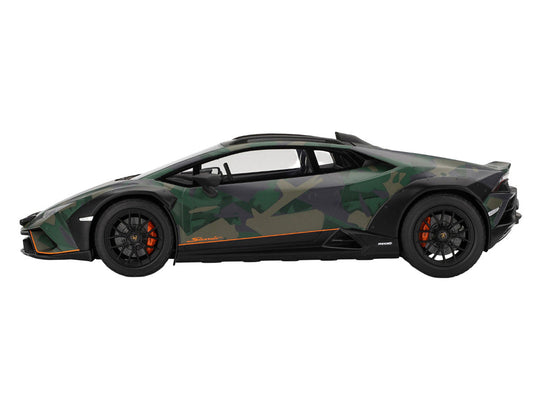 Lamborghini Huracan Sterrato All-Terrain "BOSCO" Green Camouflage 1/18 Model Car by Top Speed Top Speed