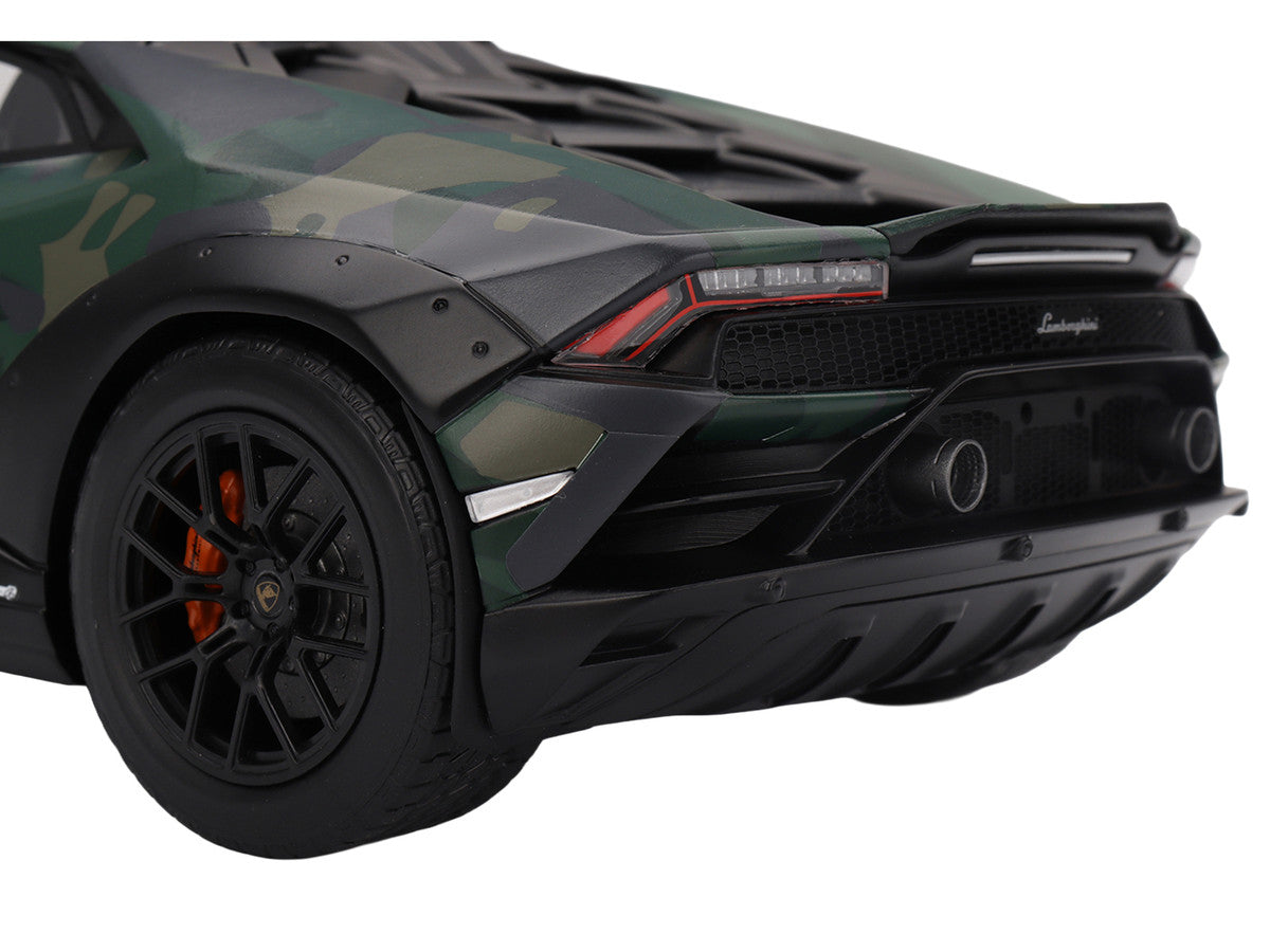 Lamborghini Huracan Sterrato All-Terrain "BOSCO" Green Camouflage 1/18 Model Car by Top Speed Top Speed