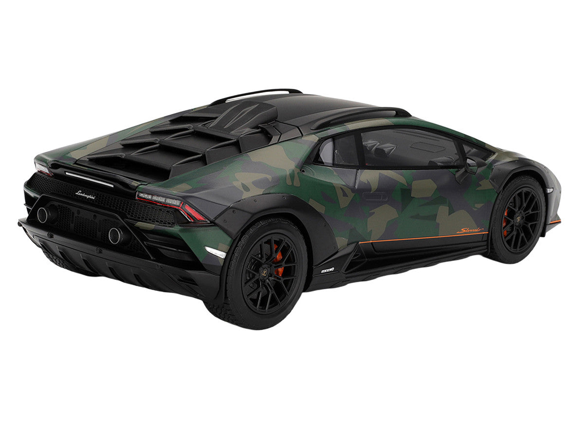 Lamborghini Huracan Sterrato All-Terrain "BOSCO" Green Camouflage 1/18 Model Car by Top Speed Top Speed