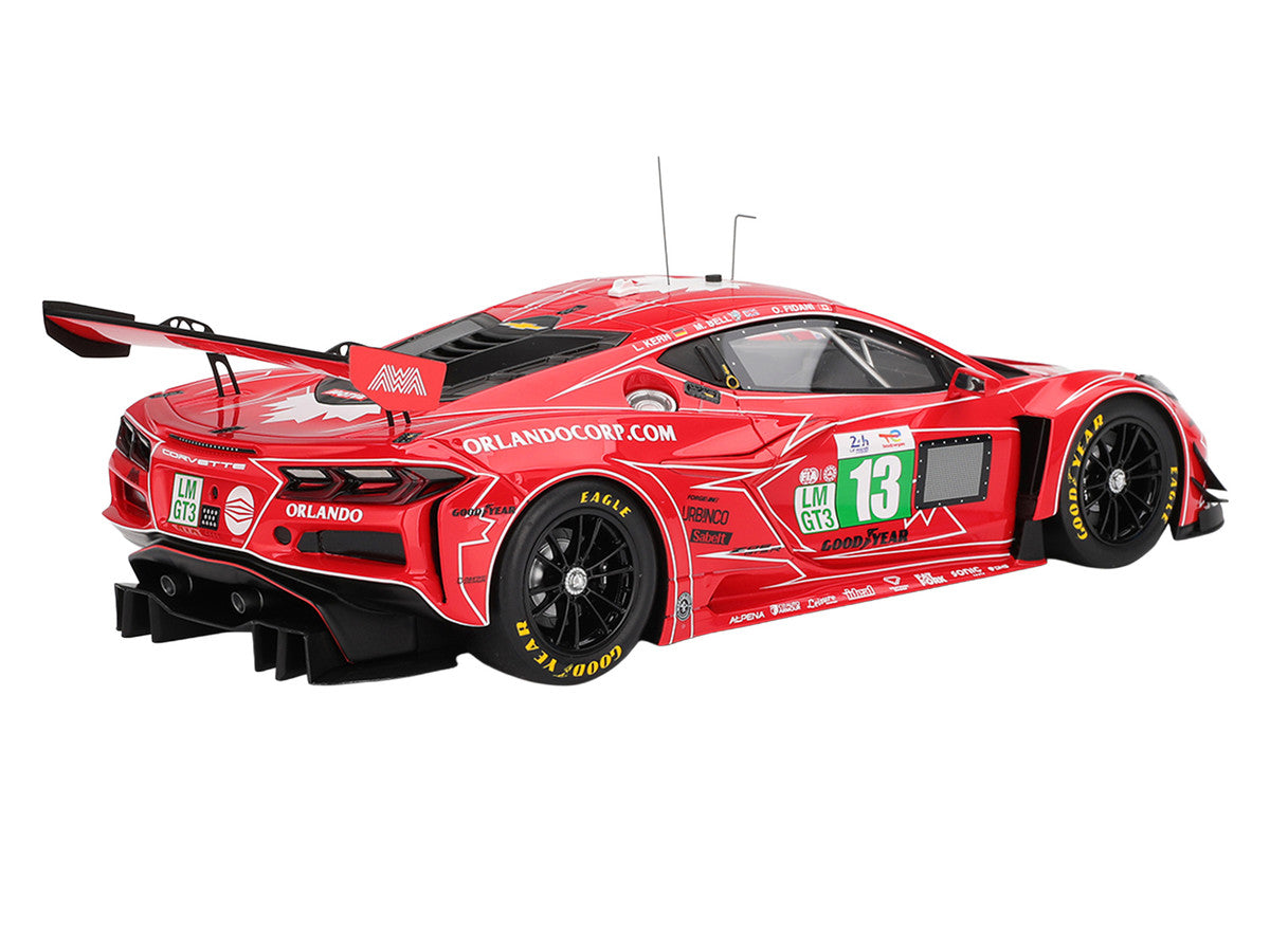 Chevrolet Corvette Z06 GT3.R #13 Matt Bell - Orey Fidani - Lars Kern "AWA Racing" "24 Hours of Le Mans" (2025) 1/18 Model Car by Top Speed Top Speed