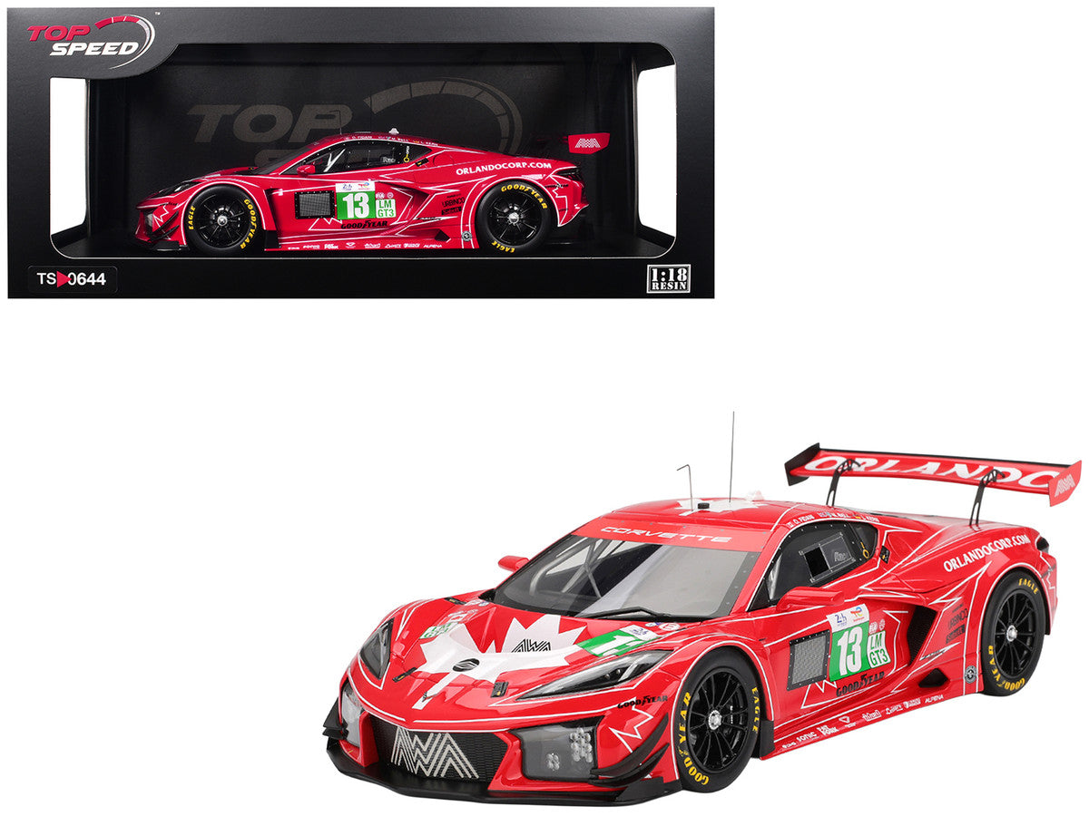 Chevrolet Corvette Z06 GT3.R #13 Matt Bell - Orey Fidani - Lars Kern "AWA Racing" "24 Hours of Le Mans" (2025) 1/18 Model Car by Top Speed Top Speed