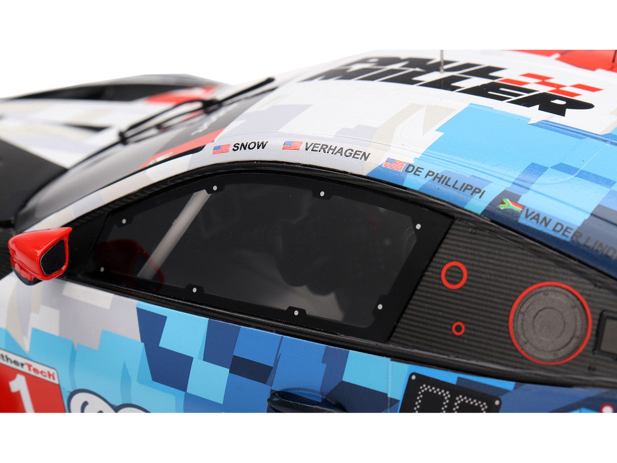 BMW M4 GT3 EVO #1 Connor De Phillippi - Madison Snow - Neil Verhagen - Kelvin van der Linde "Paul Miller Racing" IMSA "24 Hours of Daytona" (2025) 1/18 Model Car by Top Speed-2