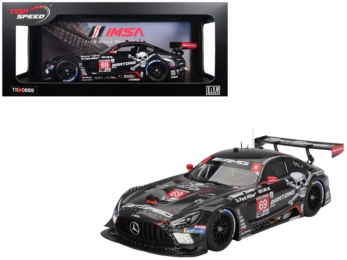 Mercedes-AMG GT3 EVO #69 Anthony Bartone - Maxime Martin - Fabian Schiller - Luca Stolz "GetSpeed" IMSA "24 Hours of Daytona" (2025) 1/18 Model Car by Top Speed Top Speed