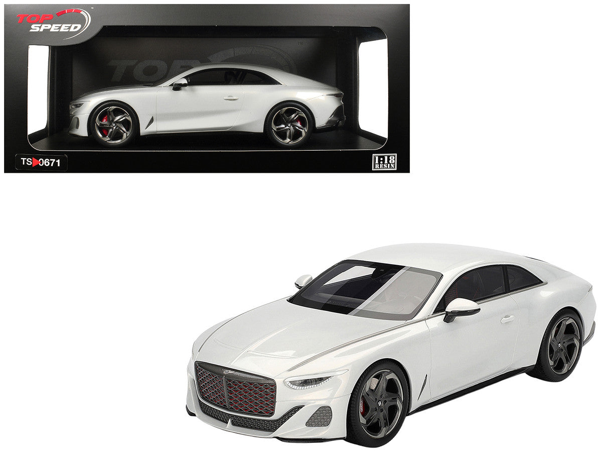 Bentley Batur Bonneville Pearl White Metallic 1/18 Model Car by Top Speed Top Speed