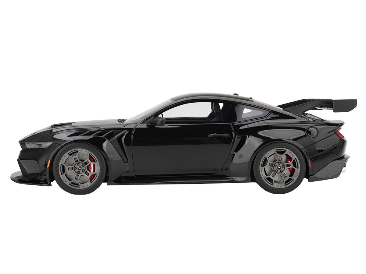 Ford Mustang GTD Shadow Black with Red Stripe 1/18 Model Car by Top Speed Top Speed