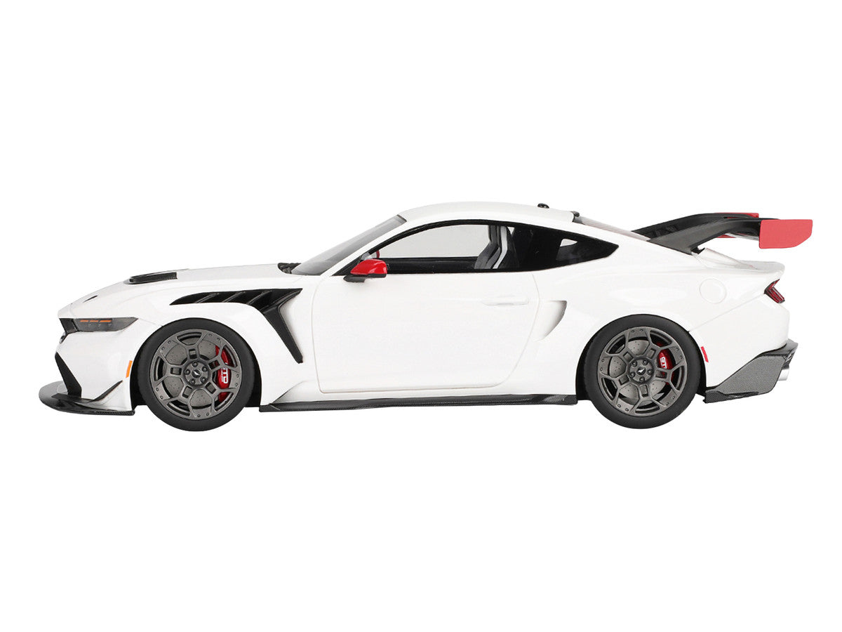 Ford Mustang GTD "Spirit of America" White with Red and Blue Stripes 1/18 Model Car by Top Speed-0