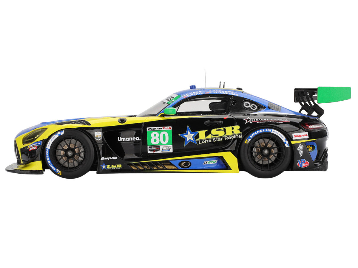 Mercedes-AMG GT3 EVO #80 Scott Andrews - Ralf Aron - Eric Filgueiras - Dan Knox "Lone Star Racing" IMSA "24 Hours of Daytona" (2025) 1/18 Model Car by Top Speed-0