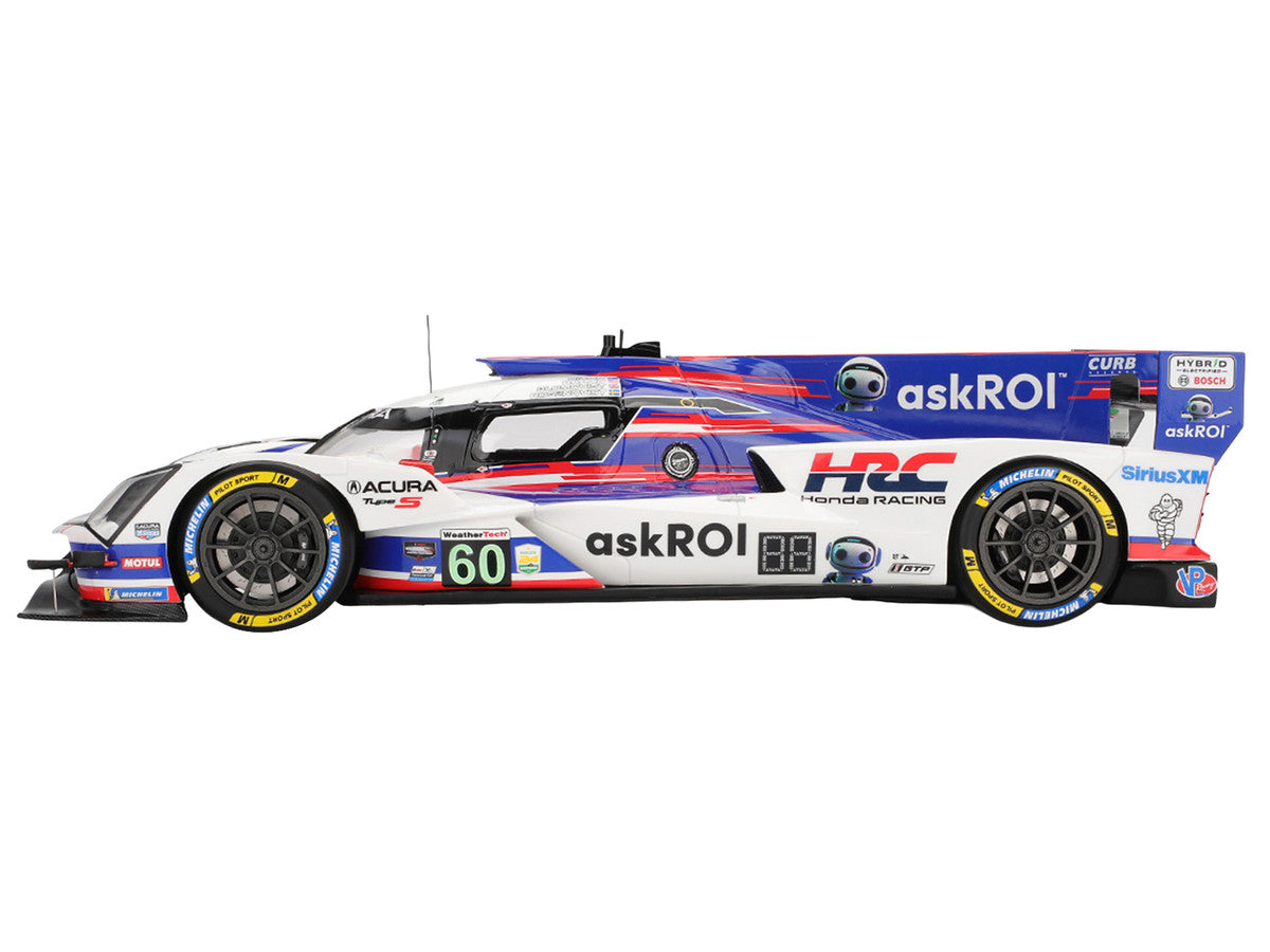 Acura ARX-06 GTP #60 Tom Blomqvist - Colin Braun - Scott Dixon - Felix Rosenqvist "Acura Meyer Shank Racing with Curb-Agajanian" 2nd Place IMSA "24 Hours of Daytona" (2025) 1/18 Model Car by Top Speed Top Speed