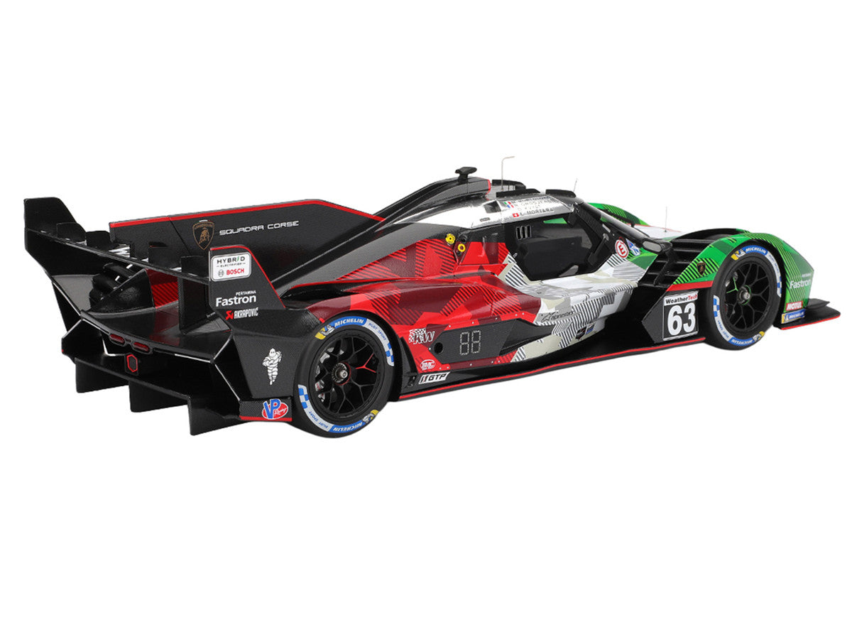 Lamborghini SC63 #63 Mirko Bortolotti - Romain Grosjean - Daniil Kvyat - Edoardo Mortara "Automobili Lamborghini Squadra Corse" IMSA "24 Hours of Daytona" (2025) 1/18 Model Car by Top Speed-0