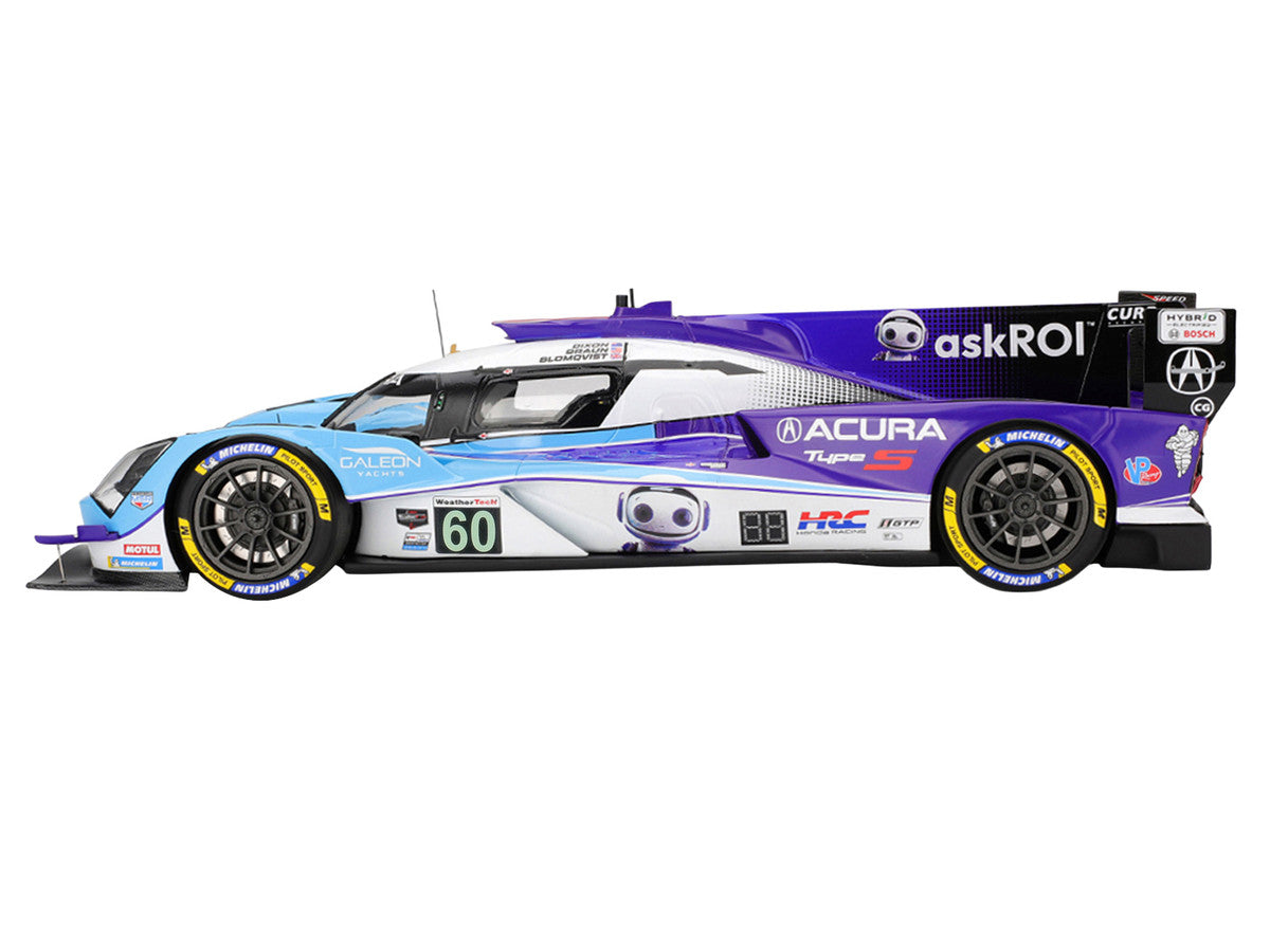Acura ARX-06 GTP #60 Tom Blomqvist - Colin Braun - Scott Dixon "Acura Meyer Shank Racing with Curb-Agajanian" IMSA "12 Hours of Sebring" (2025) 1/18 Model Car by Top Speed Top Speed