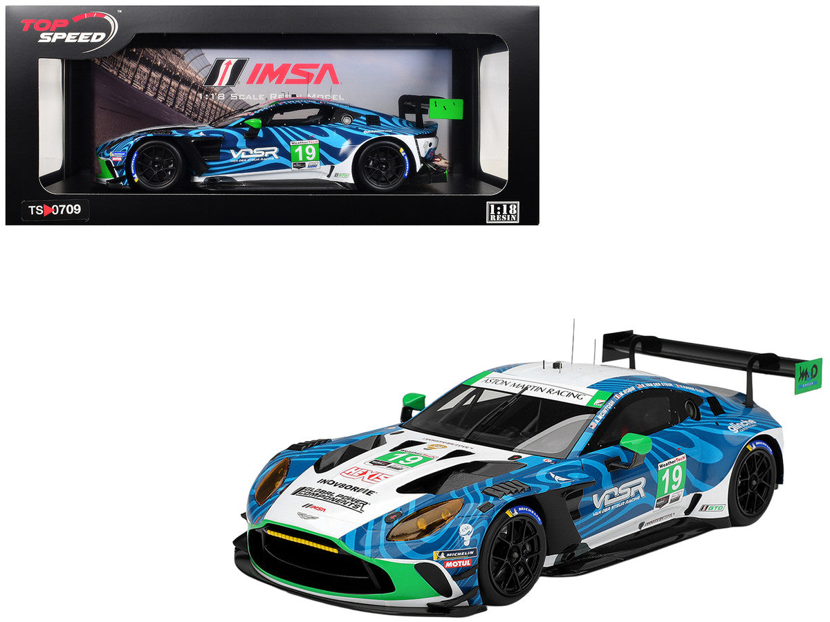 Aston Martin Vantage GT3 EVO #19 Valentin Hasse-Clot - Anthony McIntosh - Maxime Robin - Rory van der Steur "van der Steur Racing" IMSA "24 Hours of Daytona" (2025) 1/18 Model Car by Top Speed Top Speed