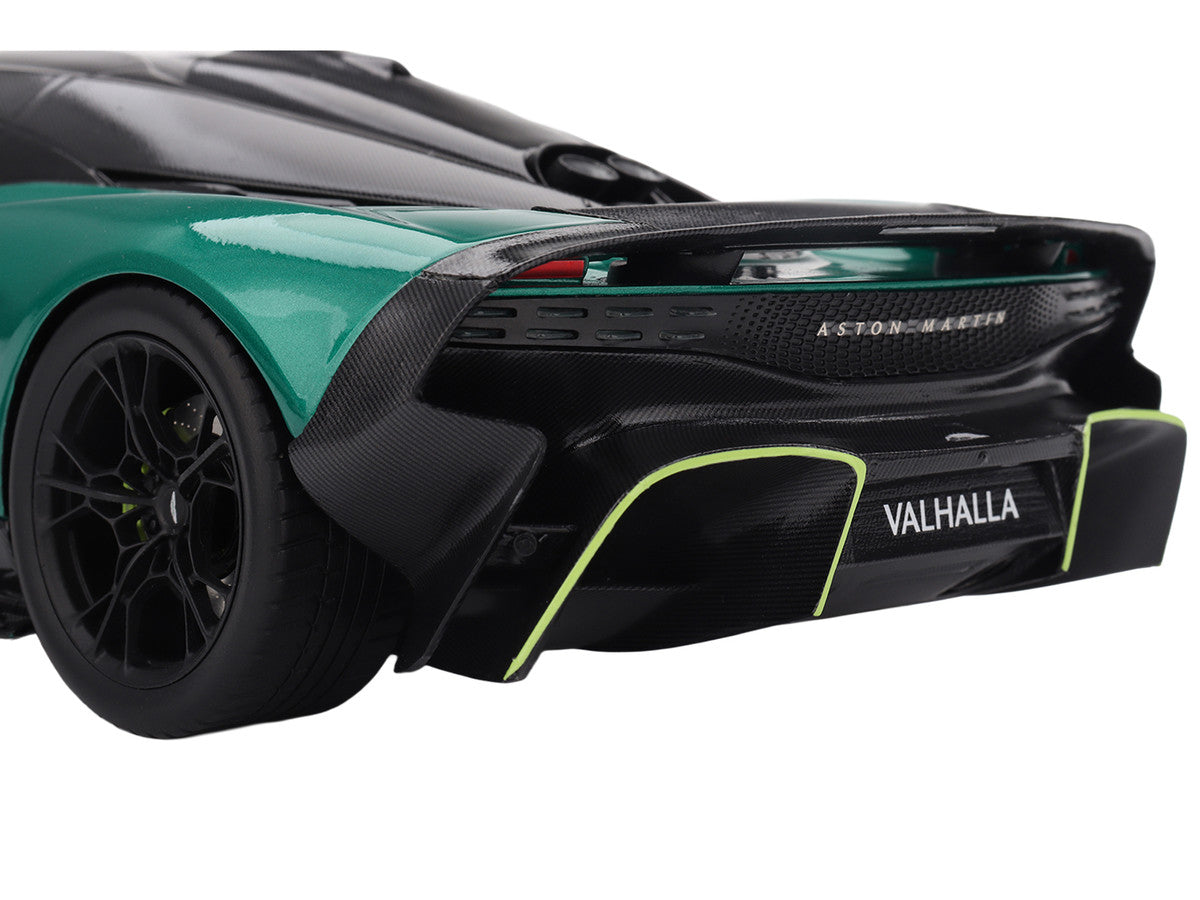 Aston Martin Valhalla Podium Green Metallic with Carbon Top 1/18 Model Car by Top Speed Top Speed