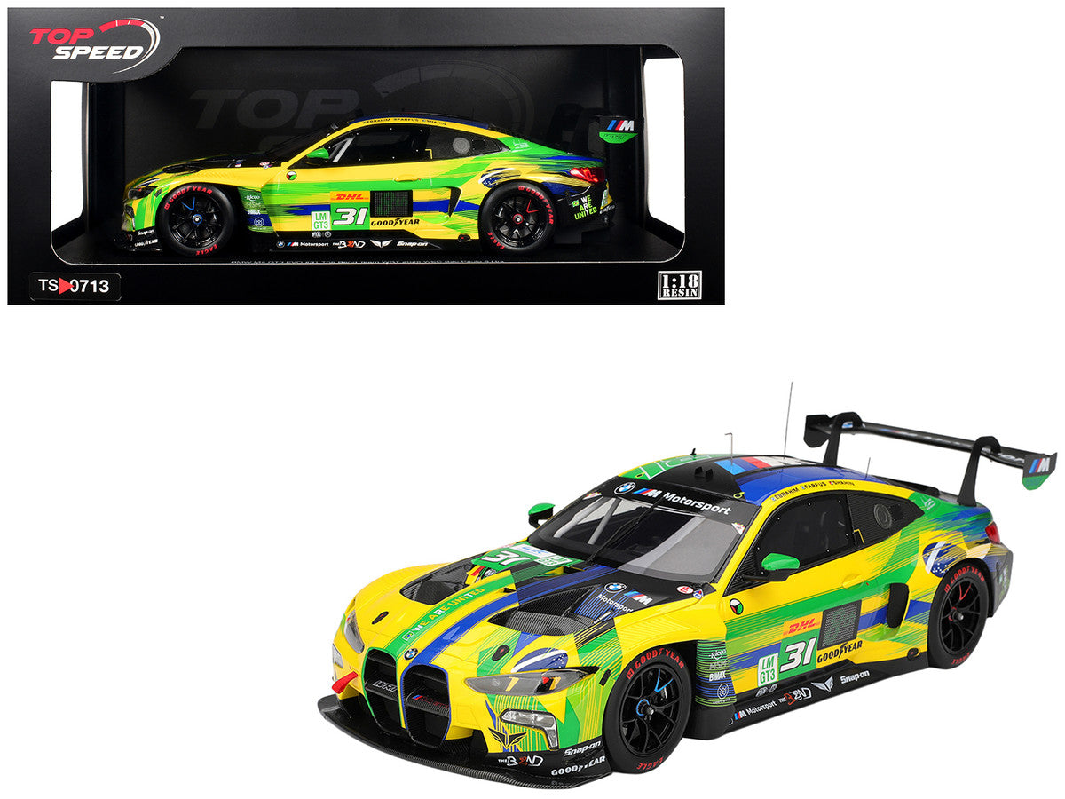 BMW M4 GT3 EVO #31 Pedro Ebrahim - Augusto Farfus - Yasser Shahin "The Bend Team WRT" WEC "6 Hours of Sao Paulo" (2025) 1/18 Model Car by Top Speed Top Speed