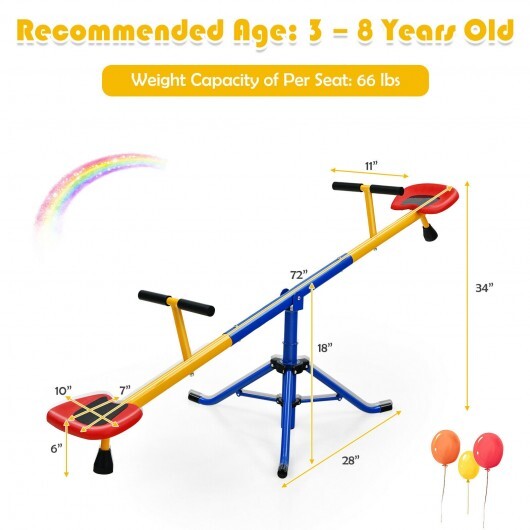 360Rotation Kids Seesaw Swivel Teeter Totter Playground Equipment W2B