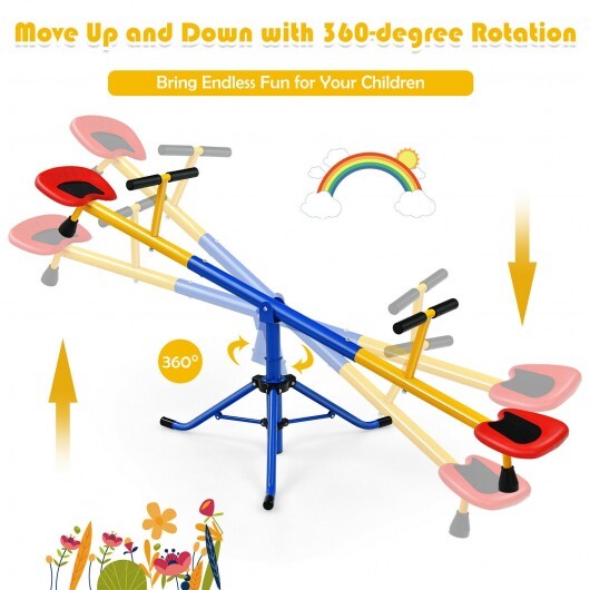360Rotation Kids Seesaw Swivel Teeter Totter Playground Equipment W2B