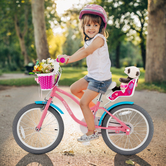 Kids Bicycle with Training Wheels and Basket for Boys and Girls Age 3-9 Years-14 inches