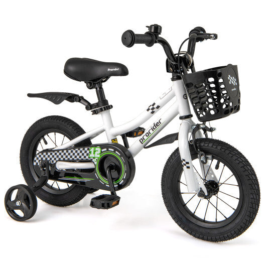 12 Inch Kids Bike Children Bicycle with Training Wheels for 3-4 Years Old-Navy W2B
