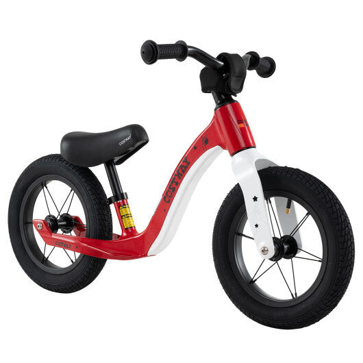 12-Inch Balance Bike with Adjustable Seat and Rotatable Handlebar for Over 36 Months Old-Green