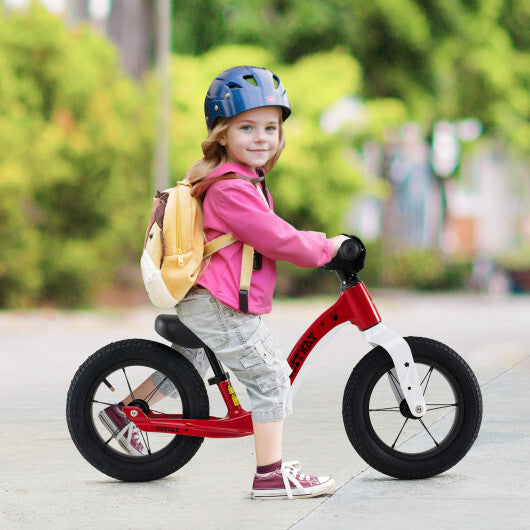 12-Inch Balance Bike with Adjustable Seat and Rotatable Handlebar for Over 36 Months Old-Green