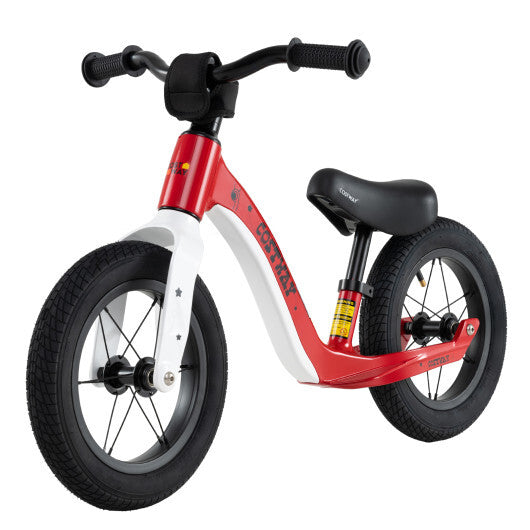 12-Inch Balance Bike with Adjustable Seat and Rotatable Handlebar for Over 36 Months Old-Green