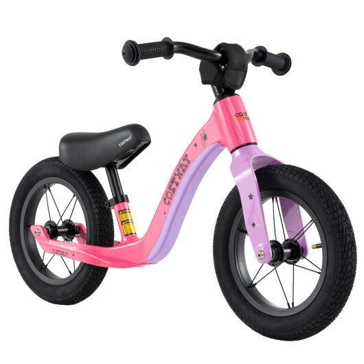 12-Inch Balance Bike with Adjustable Seat and Rotatable Handlebar for Over 36 Months Old-Green