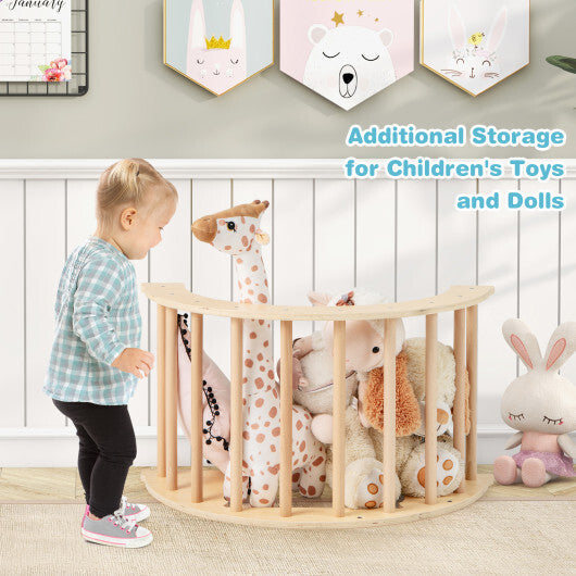 6 in 1 Kids Climbing Arch Playset wIth Removable Cushion and Stoppers-Multicolor W2B