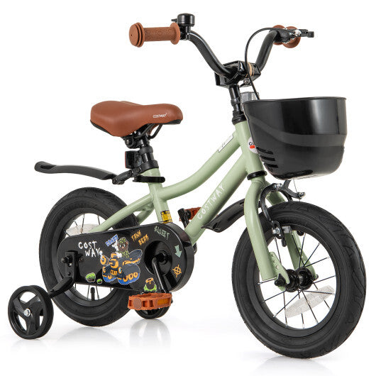 16-Inch Kids Bike Adjustable with Training Wheels for 4-7 Years Old
