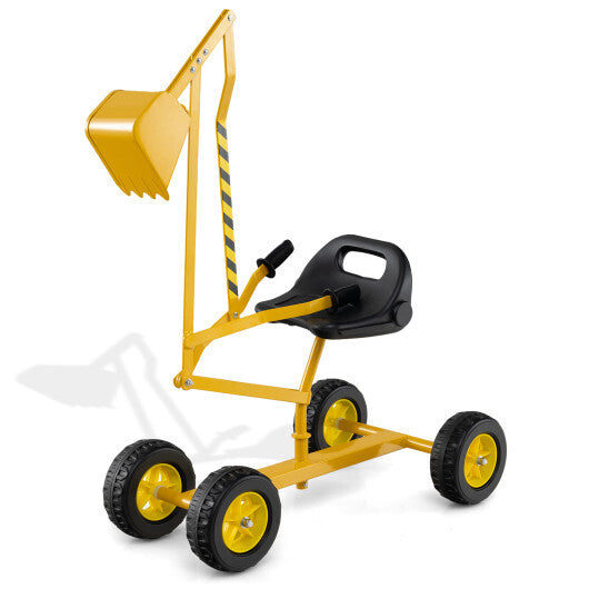 Sand Digger for Kids with 2-Handed Controls and Flexible Shovel-Blue W2B