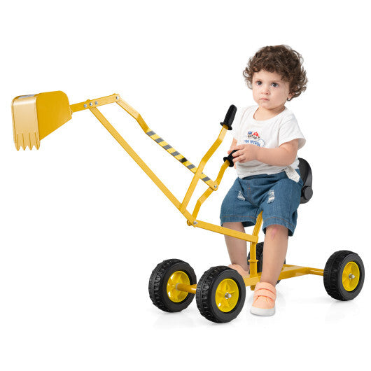 Sand Digger for Kids with 2-Handed Controls and Flexible Shovel-Blue W2B