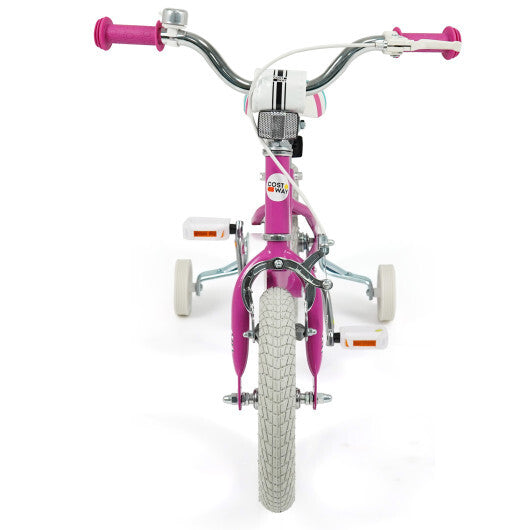 12 Inch Kids Bike for Aged 3-8 Years Old with Adjustable Handlebar Pink- Starlight Wave - Color: Pink - Size: 12 inches W2B