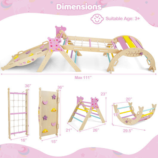 Triangle Set 8-in-1 Foldable Baby Climbing Toys Unicorn Theme