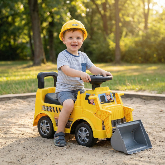 Kids Digger Ride on Truck with Shovel and Under-Seat Compartment