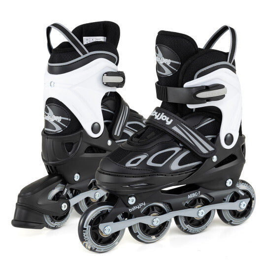 4 Sizes Adjustable Blade Roller with Light-up Wheels for Youth-Blue W2B